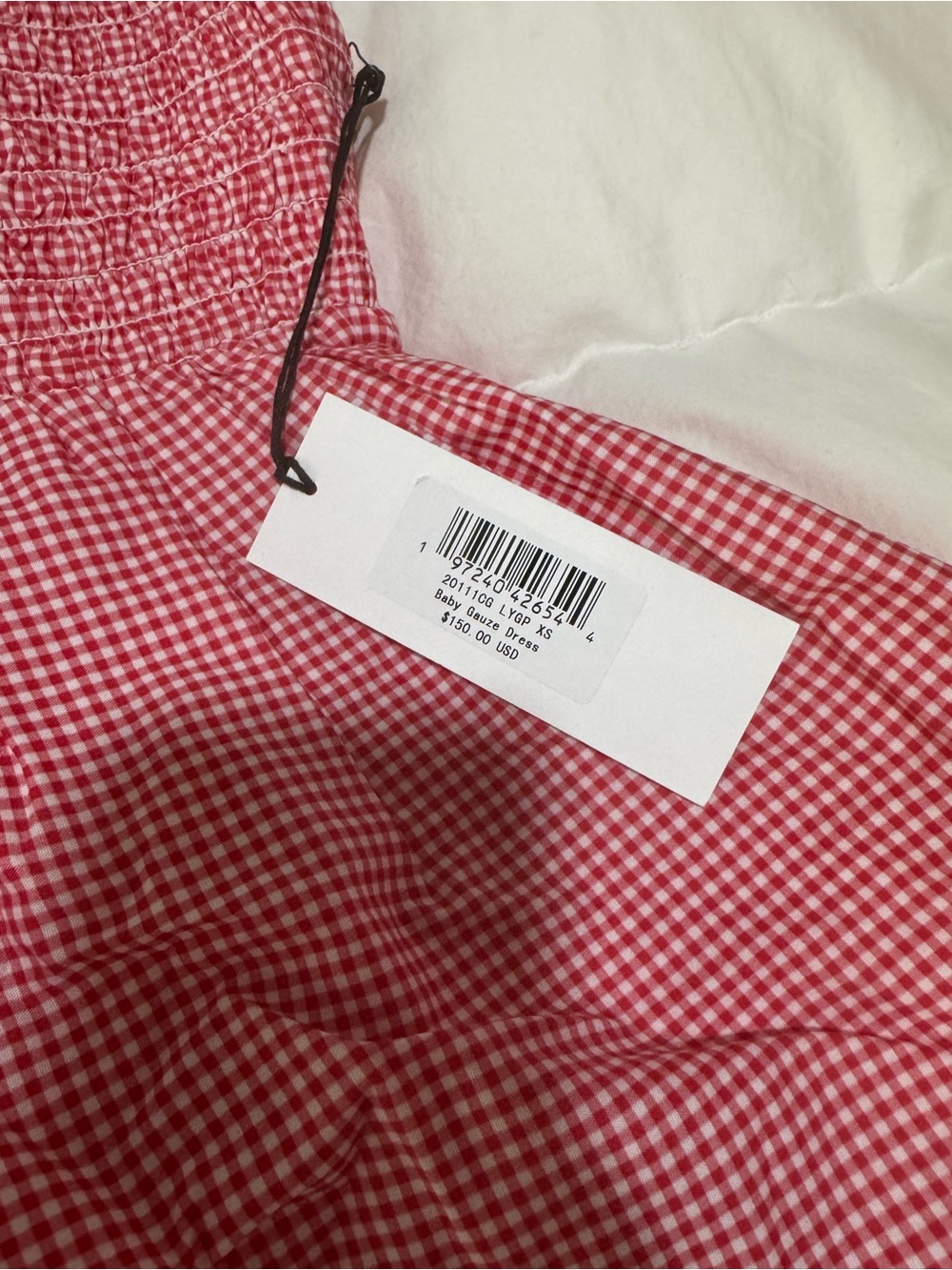 NWT Frankie’s Bikini baby gauze dress in ladybug gingham - Picture 3 of 5